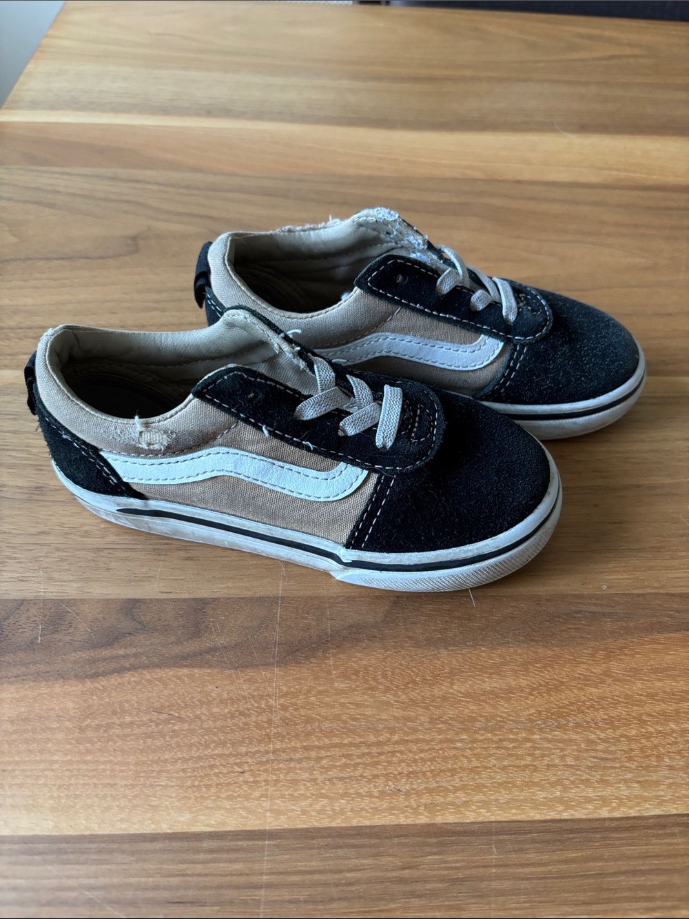 Kids Black and Tan Vans